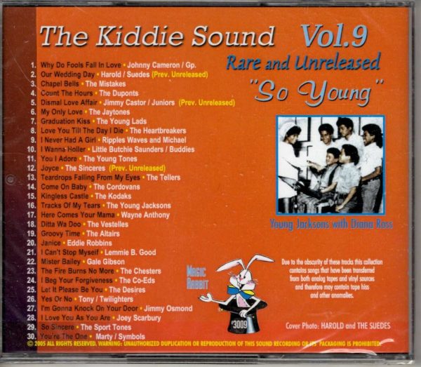 The Kiddie Sound - "So Young" - Vol 9 - CD - Brand New - Image 3
