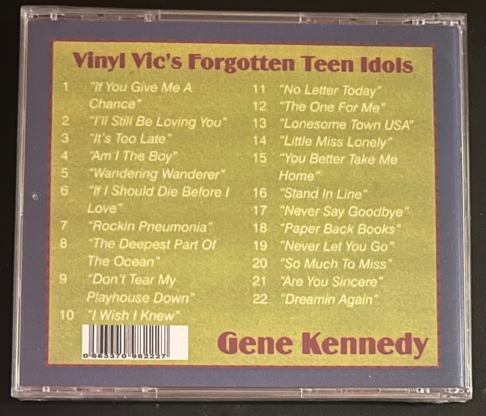 VINYL VIC'S FORGOTTEN TEEN # 12 GENE KENNEDY - CD BRAND NEW - Image 3