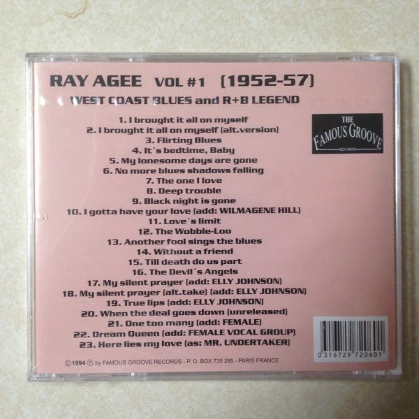 AGEE, RAY - WEST COAST BLUES VOL 1 - BRAND NEW  CD - Image 3