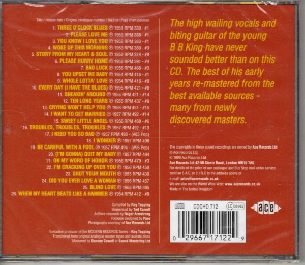 B.B. King - RPM Hits 1951-57 - CD - Brand New - Image 3