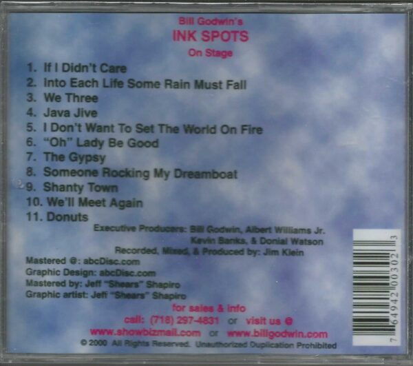 BILL GODWIN'S Ink Spots- CD - On Stage - BRAND NEW - Image 3