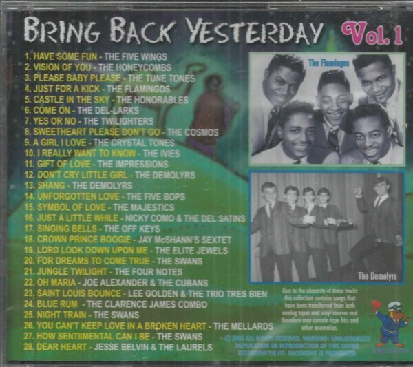 BRING BACK YESTERDAY CD - VOLUME 1   BRAND NEW   28 GREAT MEMORIES - Image 3