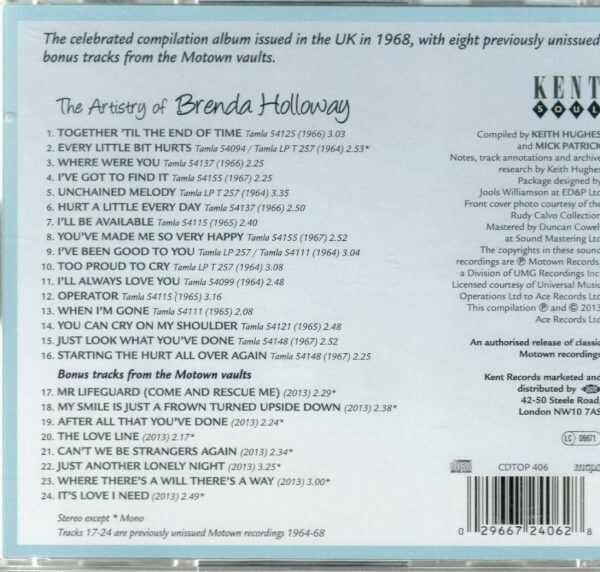 Brenda Holloway - Artistry of Brenda Holloway - CD - Brand New - Image 3