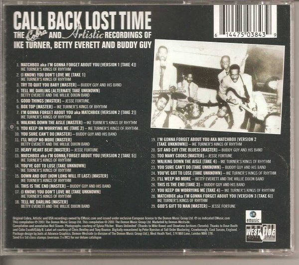 CALL BACK LOST TIME - CD-Cobra-Artistic Recordings-TURNER-EVERETT-GUY-BRAND NEW - Image 3