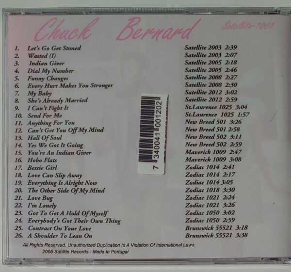 CHUCK BERNARD - HALL OF SOUL   CD     BRAND NEW - Image 3
