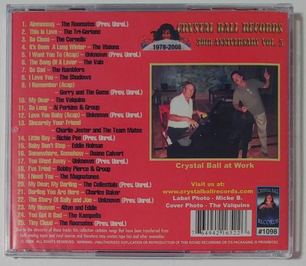 CRYSTAL BALL RECORDS - 30TH ANNIVERSARY  VOL 5   CD   BRAND NEW - Image 3