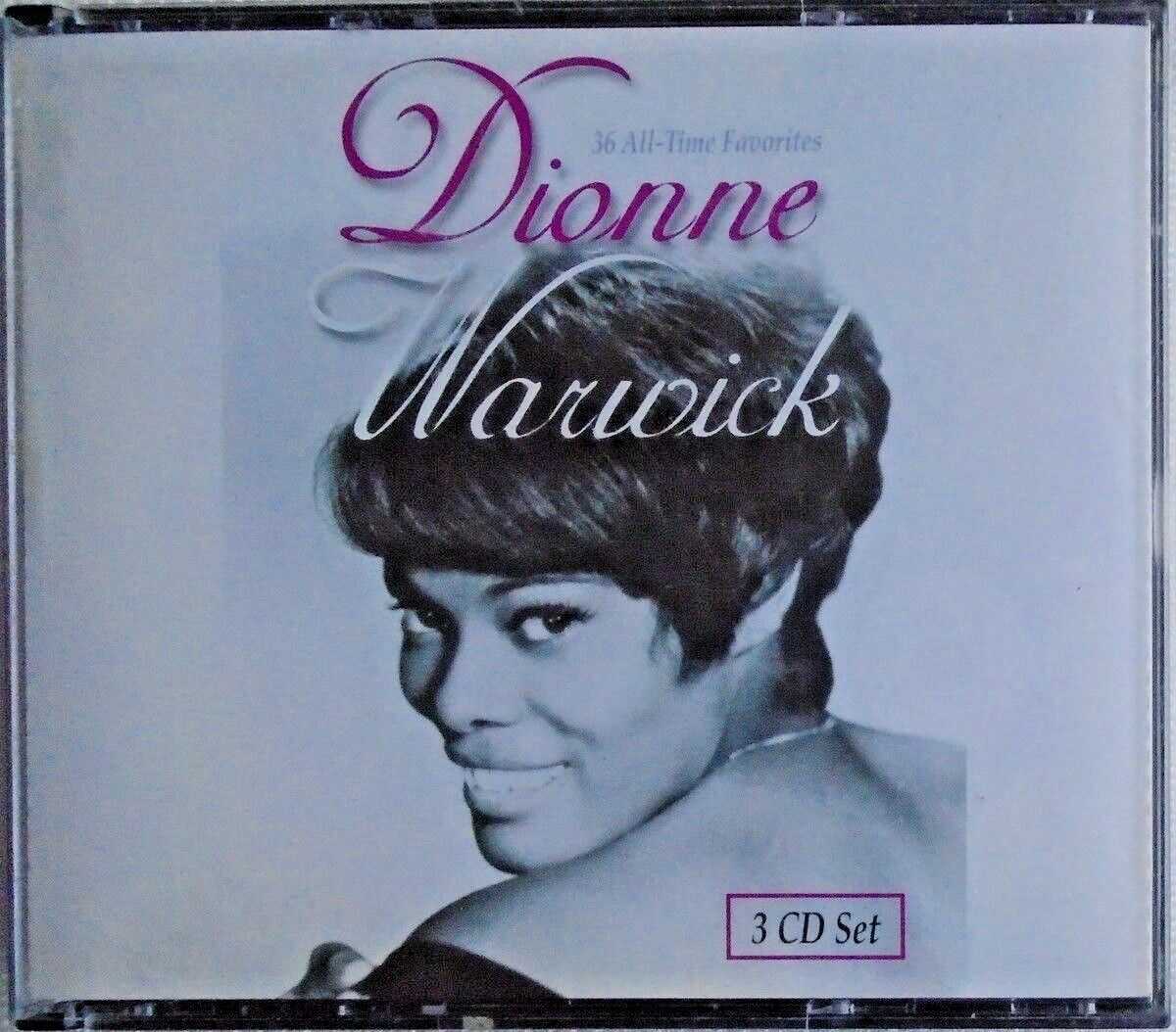 DIONNE WARWICK - 3 CD SET- 36 All Time Favorites - LIKE NEW