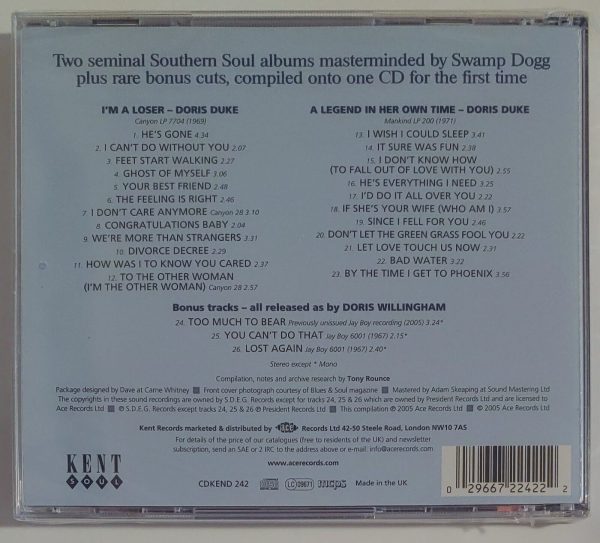 DORIS DUKE - I'M A LOSER   CD BRAND NEW - Image 3
