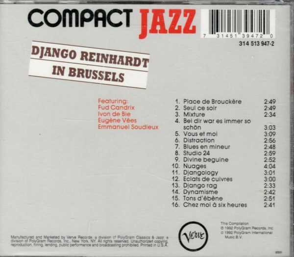 Django Reinhardt In Brussels - CD - Brand New - Image 3