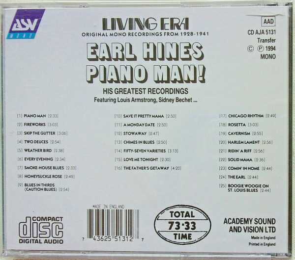 EARL HINES - CD - Piano Man - BRAND NEW - Image 3