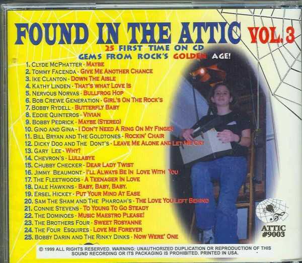FOUND IN THE ATTIC - Volume 3 -BRAND NEW -  CD - Image 3