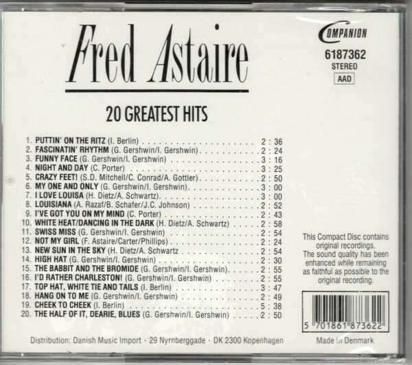 Fred Astaire - 20 Greatest Hits 0- CD - Brand new - Image 3