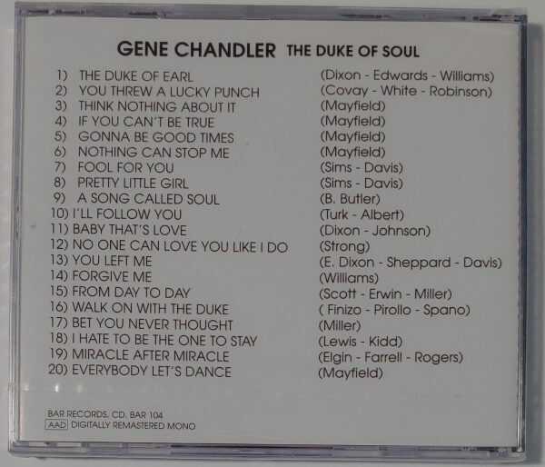GENE CHANDLER - DUKE OF SOUL   CD  BRAND NEW - Image 3