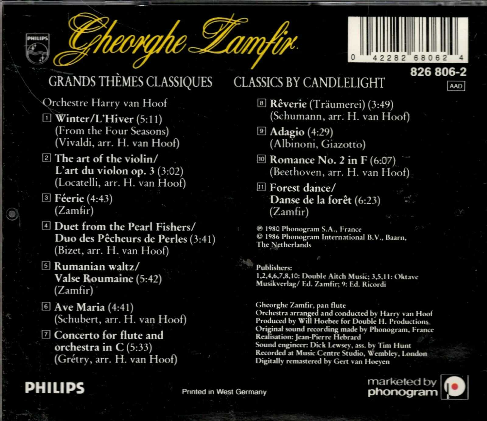 Gheorghe Zamfir - Grand Themes Classiques - CD - Brand New - Image 3