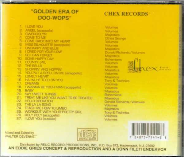 Golden Era Of Doo Wops - Chex Records by Various Artists - CD - Image 3