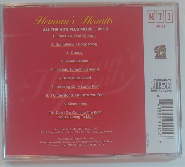 HERMANS HERMITS - ALL THE HITS PLUS MORE   CD BRAND NEW - Image 3