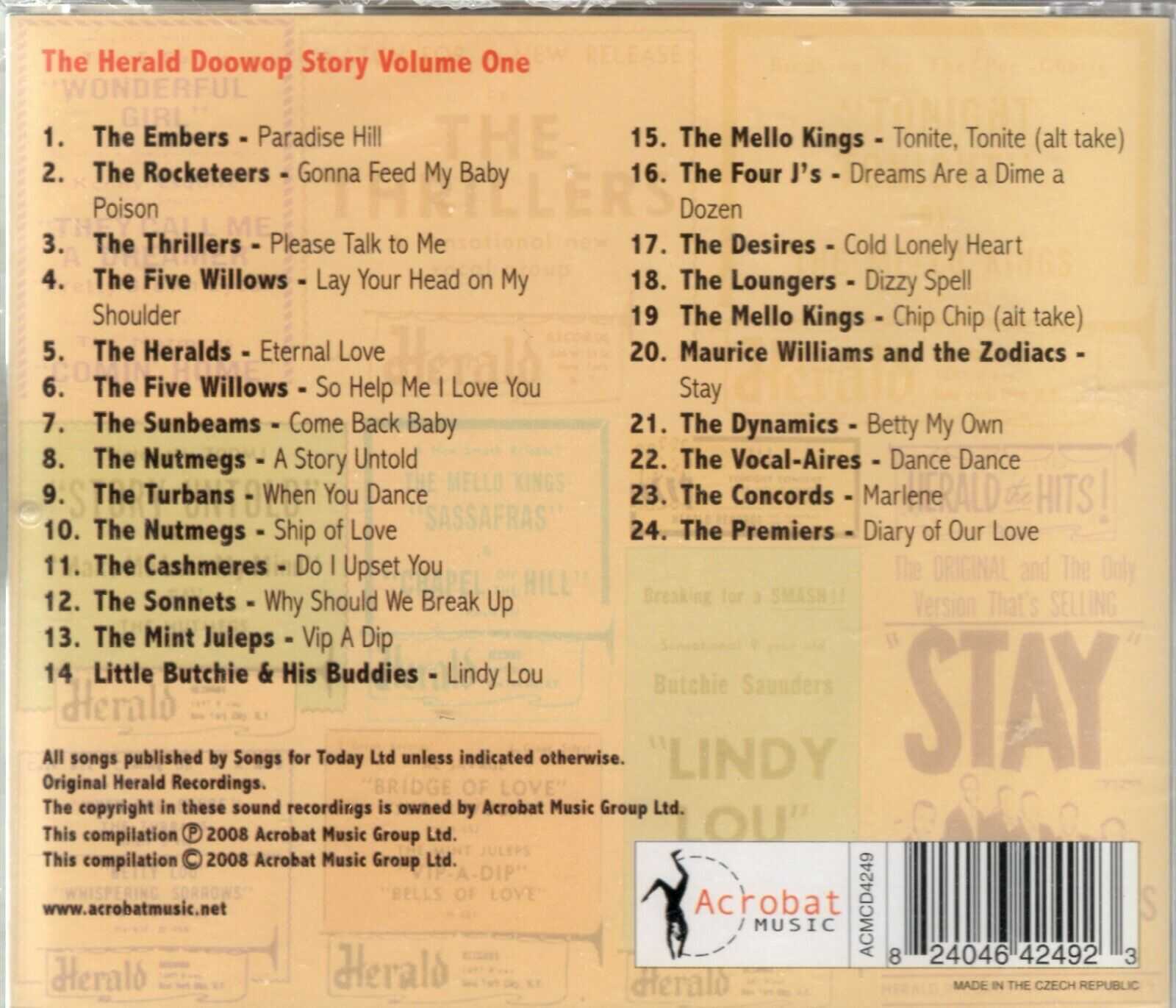 Herald Doo Wop Story - Vol.1 - CD - Brand New - Image 3