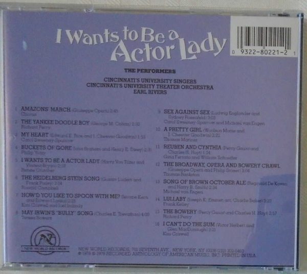 I WANTS TO BE A ACTOR LADY & Other Hits From Early Musical Comedies-LIKE NEW-CD - Image 3