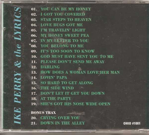 IKE PERRY & THE LYRICS - CD - With Bonus Trax - BRAND NEW - Image 3