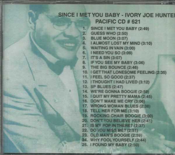 IVORY JOE HUNTER - CD - Since I Met You Baby - BRAND NEW - Image 3
