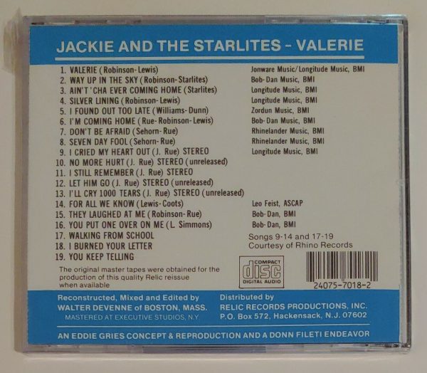 JACKIE AND STARLITES - VALERIE   CD     BRAND NEW - Image 3
