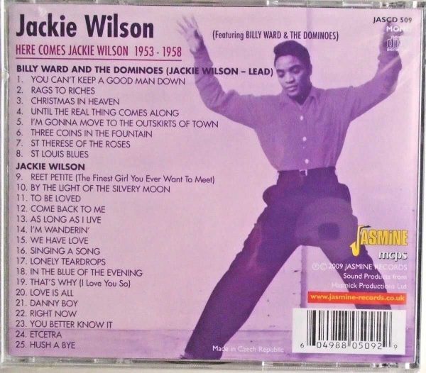 JACKIE WILSON - CD - Here Comes Jackie Wilson - 1953-1958 - Brand New - Image 3