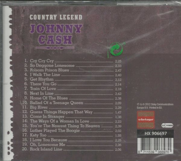 JOHNNY CASH - CD - Country Legend  - BRAND NEW - Image 3