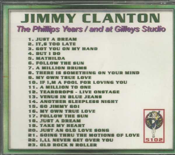 Jimmy Clanton - Phillips Years / Gilley's Studio - CD - Brand New! - Image 3