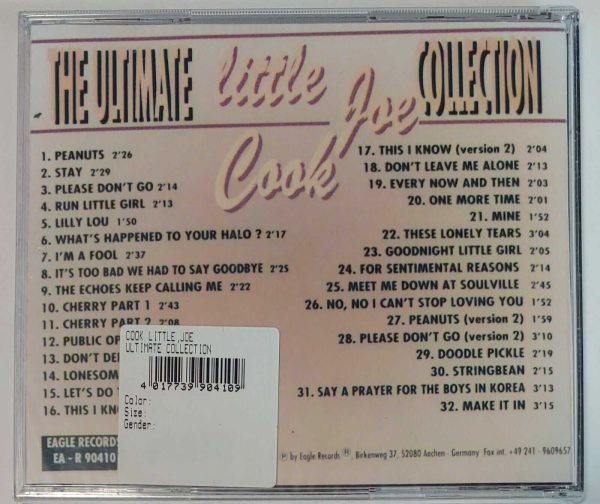 LITTLE JOE COOK - ULTIMATE COLLECTION   CD   BRAND NEW - Image 3