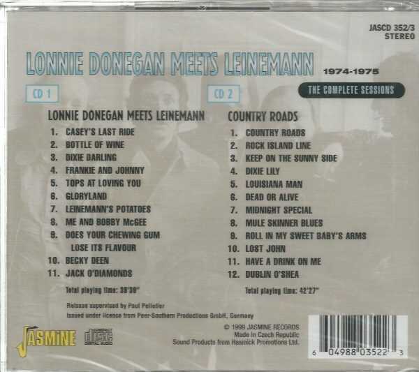 LONNIE DONEGAN MEETS LEINEMANN-2 CD Set-Complete Sessions-1974-1975 - BRAND NEW - Image 3