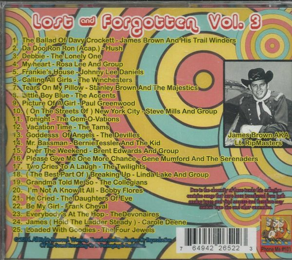 LOST AND FORGOTTEN - CD - Vol. 3 - BRAND NEW - Image 3
