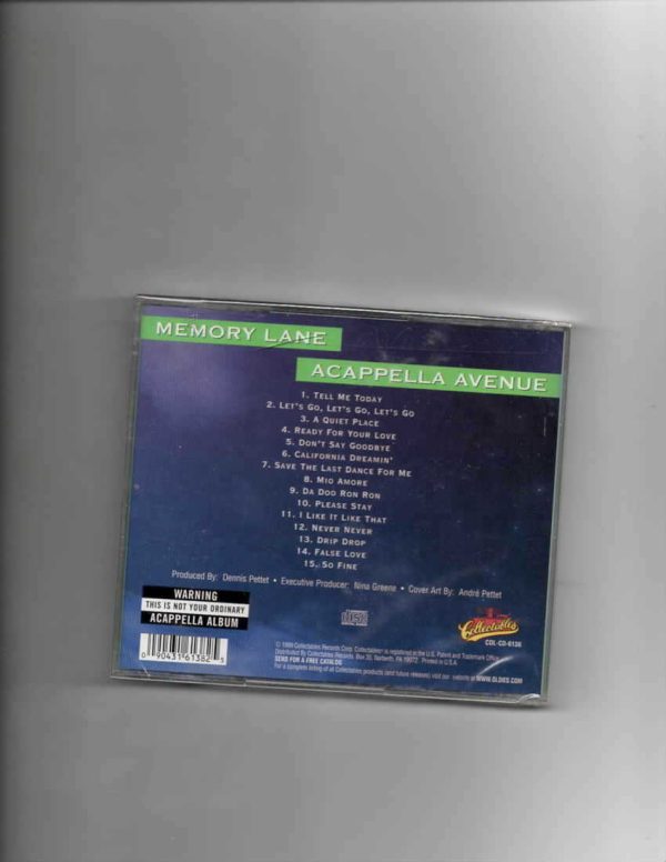 MEMORY LANE ACAPPELLA AVENUE-BRAND NEW CD - Image 3