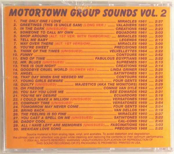 MOTORTOWN GROUP SOUNDS - CD - Vol. 2 - BRAND NEW - Image 3