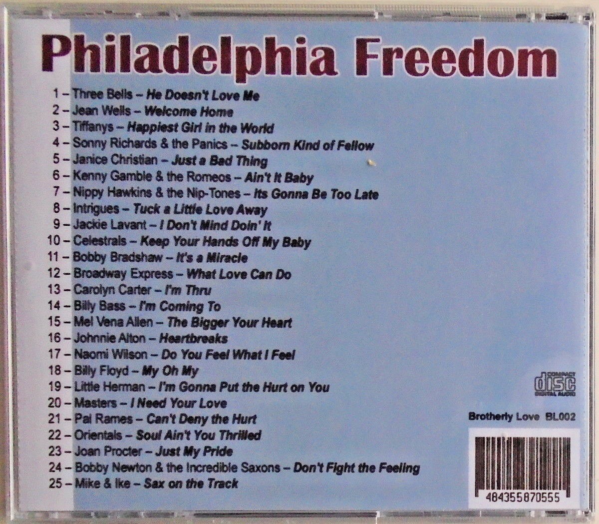 PHILADELPHIA FREEDOM - CD - Vol 2 - 25 Northern Soul Tracks - BRAND NEW - Image 3