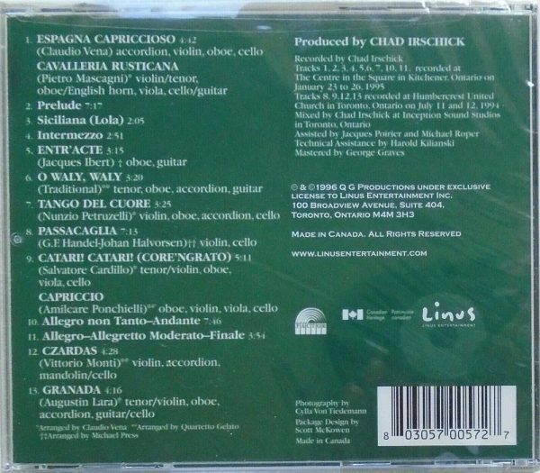 QUARTETTO GELATO - CD - Rustic Chivalry - BRAND NEW - Image 3