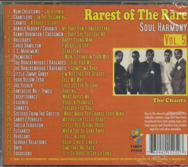 Rarest of the Rare Soul Harmony - Vol 5 - CD Brand New! - Image 3