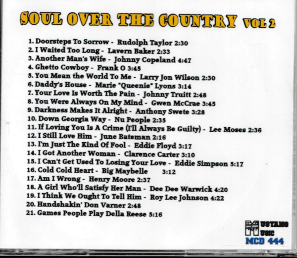 SOUL OVER THE COUNTRY VOL 2 CD - BRAND NEW - Image 3