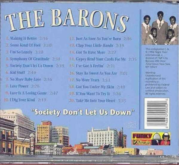 THE BARONS - CD - Society Don't Let Us Down - BRAND NEW - Image 3