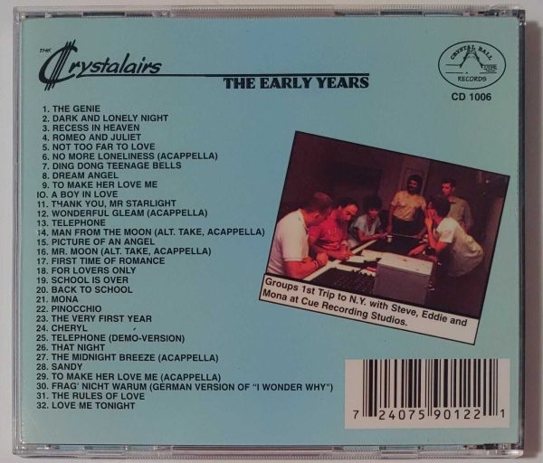 THE CRYSTALAIRS - EARLY YEARS   CD   BRAND NEW - Image 3