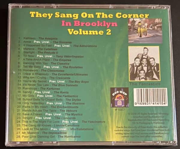 THEY SANG ON THE CORNER IN BROOKLYN - VOL 2 - CD BRAND NEW - Image 3
