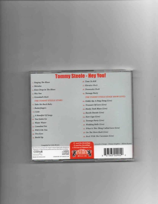 TOMMY STEELE - HEY YOU-CD - Image 3