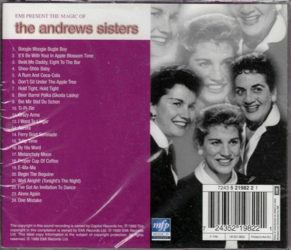 The Andrew Sisters -  EMI Presents The Magic Of The Andrew Sisters - CD - New - Image 3