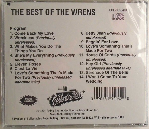 The Best Of THE WRENS - CD - BRAND NEW - Image 3
