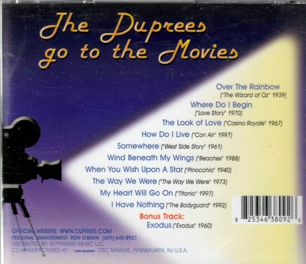 The Dupree's - Dupree's Go to the Movies - CD - Brand New - Image 3