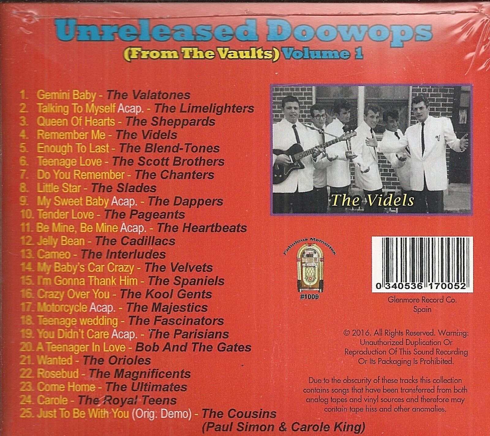 UNRELEASED DOOWOPS - CD - Volume 1 - BRAND NEW - Image 3