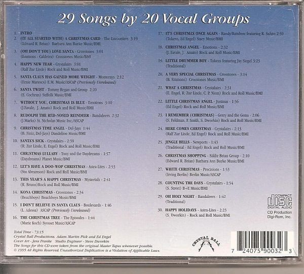 A WHITE CHRISTMAS - CD - 29 Songs By 20 Vocal Groups - BRAND NEW - Image 3