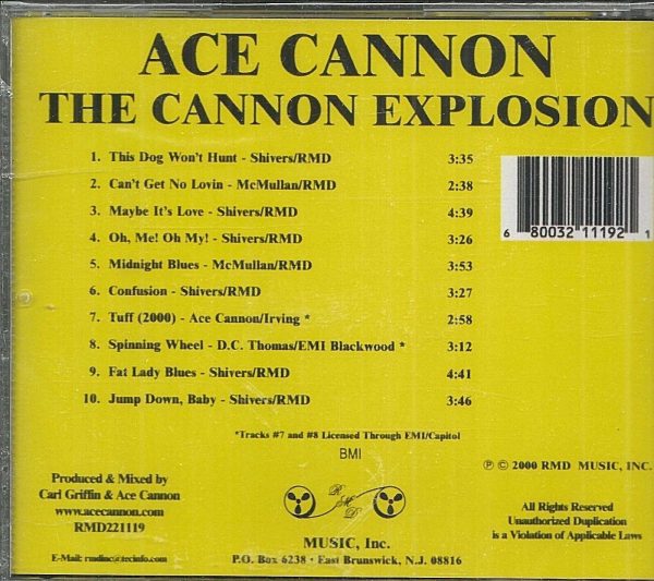 ACE CANNON - CD - The Cannon Explosion - BRAND NEW - Image 3