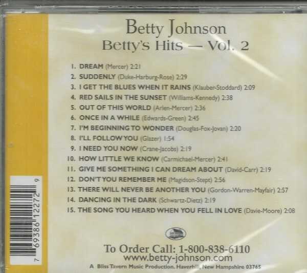 BETTY JOHNSON - Betty's Hits - Vol. 2 - BRAND NEW  - CD - Image 3