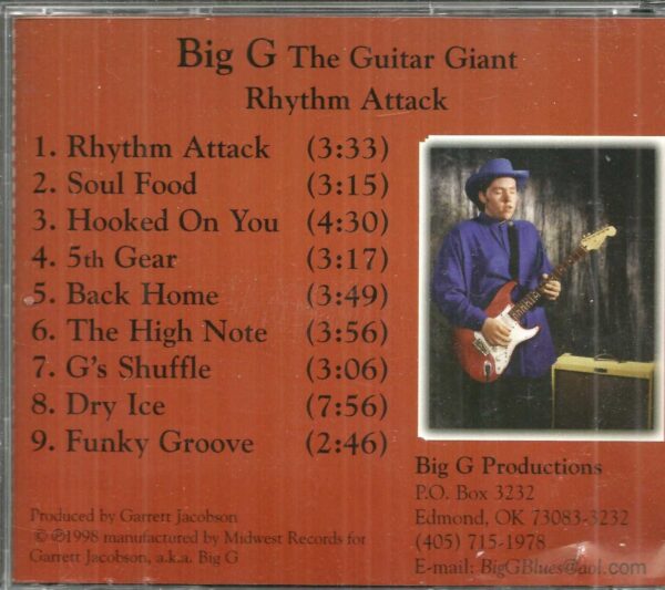 BIG G - The Guitar Giant - Rhythm Attack - CD  - LIKE NEW - Image 3