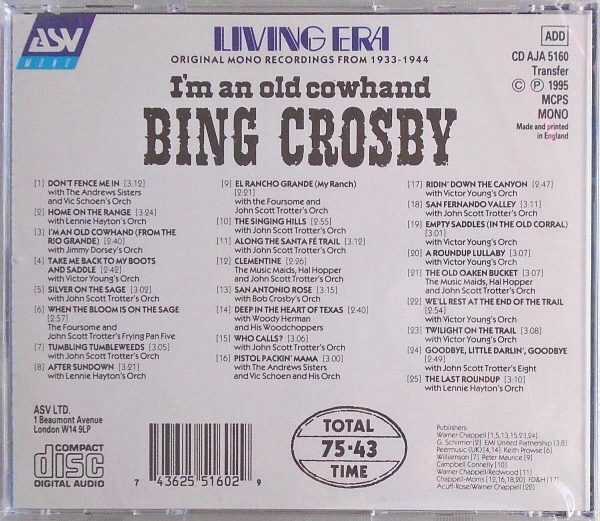 BING CROSBY - CD - I'm An Old Cowhand - BRAND NEW - Image 3